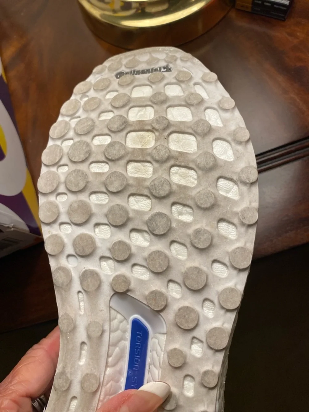 adidas White Slip-On Knit Ribbed Sneakers. Ultra Boost - Picture 11 of 11